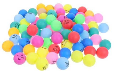 ifundom 100 Bolas Numeradas De Plástico De 1.57 Pulgadas para Rifa Bingo Juegos De Mesa Actividades Familiares Y Fiestas Colores Vibrantes