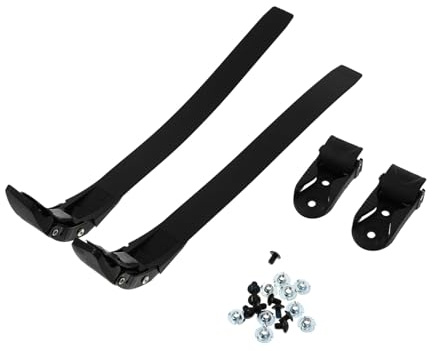 TOYANDONA Roller Skates Energy Straps and Buckle Belts Screws, Sturdy Inline Skating Shoes Replacement Accessories in Black for Skate Maintenance and Repair