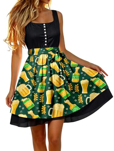 Generiskt Dirndlförkläde dam oktoberfest midi traditionell jacquard förkläde Dirndl elegant basic kostymförkläde hög kvalitet traditionell perfekt för dräkter festligheter för ölfester