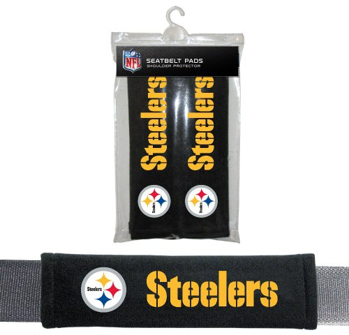 BSI NFL Pittsburgh Steelers Seat Belt Pad (2-Pack), Model Number: 96713B