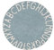 Lorena Canals runder ABC-Teppich waschbar, Antiklook, Baumwolle, Blau, 150 x 150 x 30 cm