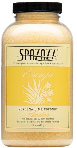 Spazazz 7377C Spa and Bath Crystals, Lime Coconut, 22 Ounce
