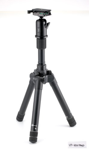 Velbon UT 63D aluminium trebensstativ inkl. QHD-63D huvud (höjd 156,9 cm, lastkapacitet 5 kg)