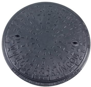 Clark Drain CD1657 KMB 450mm Overall Size Over Cover Only 495mm Ductile Iron Frame & Manhole Cover B125 Chamber Inspection Round Circular