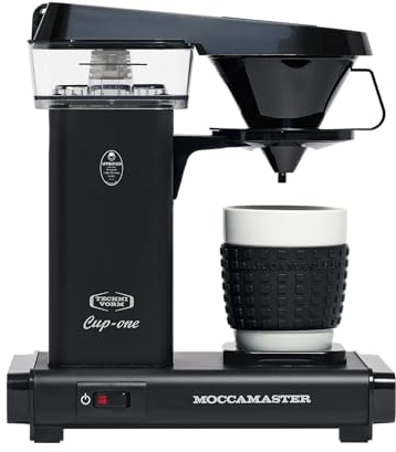 Moccamaster Cup-One, Coffee Machines, Small Coffee Machine, Matt Black, UK Plug, 0.3 Liters