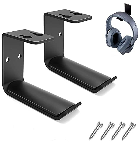 2 Pièces Muraux pour Casque de bureau, Support Ecouteur Stand, Porte-Casque, Principalement Utilisé Pour Placer Des écouteurs (Avec 8 Vis et 4 Cales Rotatives)
