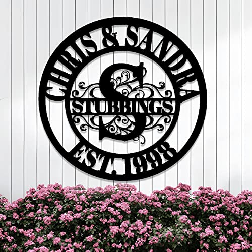 Riaeelvs Custom Metal Sign,Family Name Sign,Last Name Signs,Split Letter Wall Art,Home Decor,Personalized Monogrammed Gifts For Wedding,Outdoor Wall Decor,Bedroom Door Signs