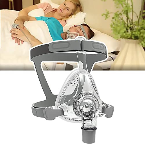 Máscara completa de gel de silicona, C-P-(AP) Sleeping Mask, con clips ajustables para la cabeza, ligero, para respirar, antisnoring y ayuda al sueño, F5-S