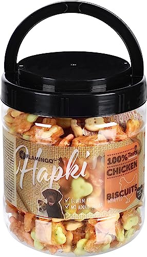Flamingo - Snack Hapki Biscuits pour Chien XXL - avec Poulet - Idéal pour Labrador, Beagle, Bulldog Français et Border Collie - 550 g