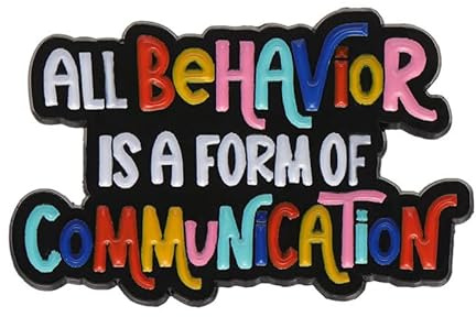 All Behavior Is A Form Of Communication Enamel Lapel Pin Colorful Metal Badge Brooch For Backpacks