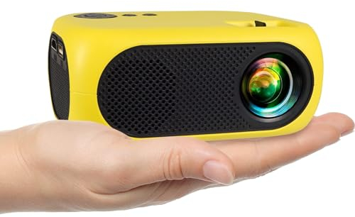 ANKOUJA Mini Beamer, Tragbarer Heimkino Projektor für Handy, HDMI AV Kompatibel mit DVD, Firestick, Laptop, PC