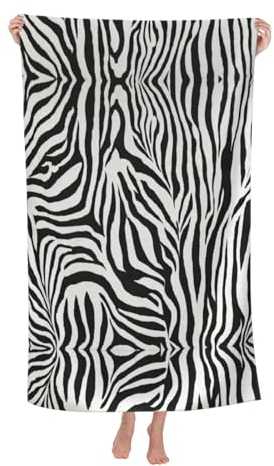 WURTON Strandtuch mit Zebramuster, Pool-Handtücher für wichtige Geschenke, Badetücher für Hochzeit für Erwachsene, Kinder