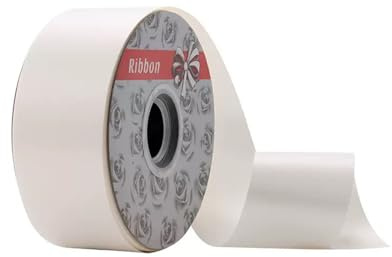 Presentband kräm, 40 mm x 90 m polyband, band veckband 18 cm, ringband majsträd dekoration, dekorativt band för festdekoration bröllop födelsedag blomster dekorera hantverk och förpackning