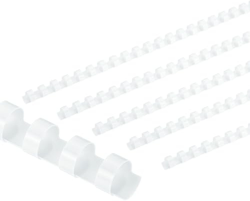 PATIKIL 12mm (1/2) Plastic Binding Combs, 50 Pcs 21 Rings Comb Binding Spines 90 Sheet Capacity Letter Size for Binding Paper Sheets, White