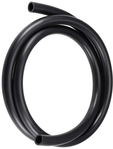 TOP-VIGOR Tubo per olio lubrificante, 15 mm x 20 mm x 2 m, tubo in gomma per irrigazione, piccole attrezzature, per esterni, giardino, colore nero