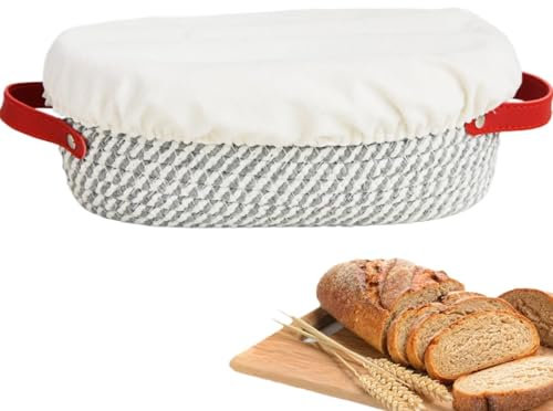 Liqzirtu panier de fermentation – bol à levain, bol à pan | Corbeille à pan ovale, panier de fermentation du pan, insert et housse en pour le stockage des pâtisseries, boîte de fermentation avec
