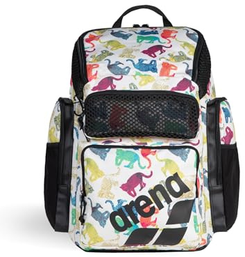 Arena One Go Backpack Swimmers Athletes Sports Gym Rucksack Multisport Daypack Large Size Training Gear Equipment Swim Bag for Men and Women, 45 Liters, Arena In the Wild