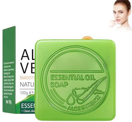 Savon Aloé Vera, 100g Savon Aloe Vera, Gel Douche Solide Et Shampooing Solide, Pour Tous Les Types De Peau, Savon De Douche Pour Soins Du Visage Et Du Corps