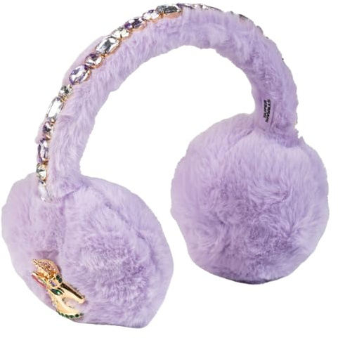 Super Smalls Lavender Earmuffs for Kids 3+ | Oprah’s Favorite Things 2025 | Plush Winter Ear Warmers with Sparkly Gem Charms & Adjustable Headband