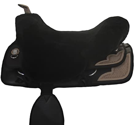 Engel Germany Cubierta de Silla de Montar Western Piel de Cordero (Montar a Caballo, Western) Negro (Sabez 3)