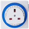 STATUS Timer Switch Square | 24 Hour Segment Timer Light Switch | White UK Plug | S24HRSQT4