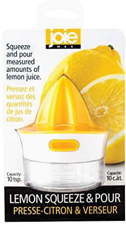 Joie 29622 Citrus Juicer with Built-In Strainer Manual Lemon and Lime Squeezer, Plastic, 50 W, 1 Ounces, Yellow