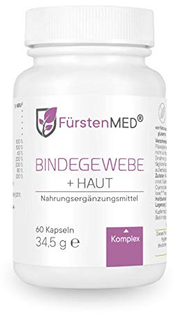 FürstenMED® Bindegewebe Komplex + Haut Kapseln mit 11 Wichtigen Inhaltsstoffen zur gezielten Unterstützung - 60 Vegane Kapseln, Laborgeprüft & Ohne unerwünschte Zusatzstoffe