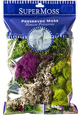 SuperMoss (23311) Elegant Decorative Mixed moss, MultiColor, 120 cu.in., white