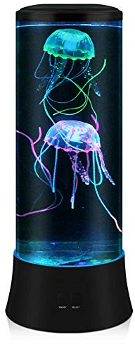 POYO LED Fantasy Jellyfish Lava Lamp - Round Real Jellyfish Aquarium Lamp - 7 Colours Setting Jellyfish Aquarium Mood Light Decoration for Home Office Decoration Great Gifts for Kids