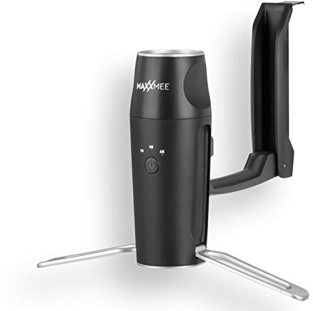 MAXXMEE Shirt Iron compatto da viaggio | Asciuga e liscia camicie e camicette e sostituisce il ferro da stiro o la stazione di ferro a vapore | 1.000Watt [nero/argento]