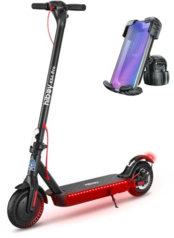 Hiboy KS4 Pro Electric Scooter, 500W Motor (Max 750W), 10 Honeycomb Tires, 25 Miles Long Range 19 MPH Foldable Commuti Electric Scooter Adults with Hiboy APP
