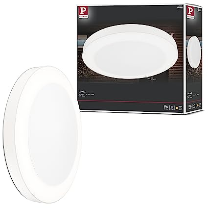 Paulmann 94528 LED utomhusbelysning Circula taklampa med skymnings-/rörelsesensor IP44 rund inkl. 1x14 W Varmvit Beige plast 3000 K