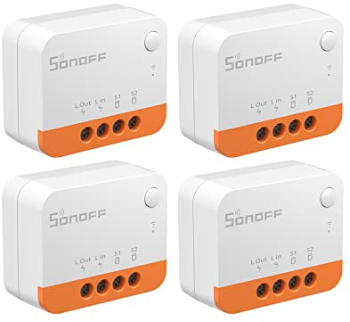 No Neutral Wire Required, SONOFF ZBMINIL2 Zigbee Smart Light Switch (2 Way), Works with Alexa, SmartThings Hub, Google Home&SONOFF ZBBridge-P, ZigBee Hub Required(4 Pack)