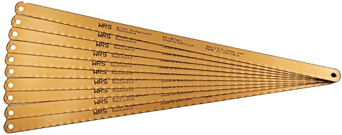 WRS Metallsägeblätter/Handsägeblätter/Bügelsägeblätter 300 mm, HSS-Bi-Metall, hochflexibel, universell für Stahl/Edelstahl/NE-Metalle usw. -MADE IN GERMANY-, Größen Name: - Inhalt: 10 Stück -