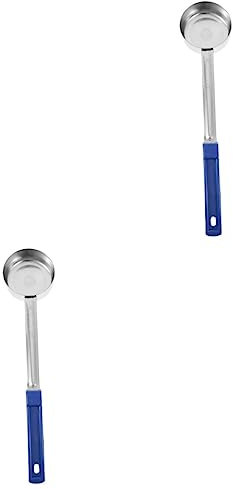 DOITOOL Utensili 2 cucchiai Spoodle Utensil da cucina, mestolo da cucina, mestolo in acciaio inox, mestolo per salsa, zuppa, servizio di controllo porzioni, cazzuola di qualità in acciaio inox