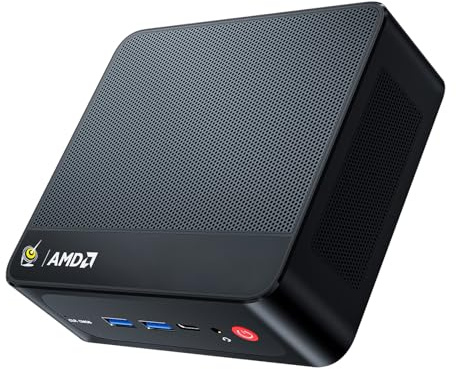 Beelink SER5 PRO Mini PC, AMD Ryzen 5 5625U(6C/12T, up to 4.3GHz), 16GB DDR4 RAM 480GB M.2 2280 NVMe SSD, Mini Computer Support 4K Triple Display/WiFi6/BT5.4/2.5G LAN/Auto Power On