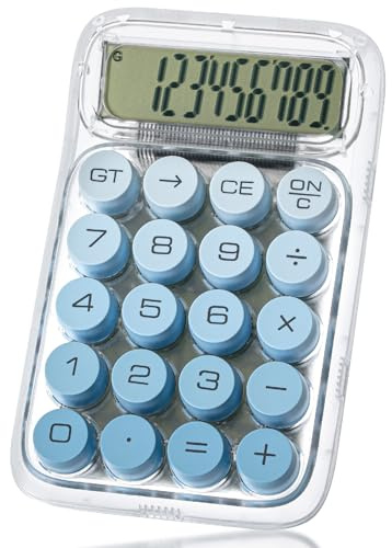 Mr. Pen - Bonita calculadora de escritorio, pantalla LCD grande mecánica, calculadora básica simple de escritorio para suministros de oficina de negocios