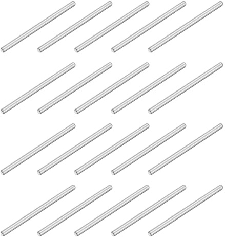 uxcell 80Pcs M1.5 x 25mm 304 Stainless Steel Dowel Pin, Cylindrical Shelf Support Peg Pin Parallel Pin Fastener for Mechanical Manufacturing, Industry, Furniture Installation, Silver