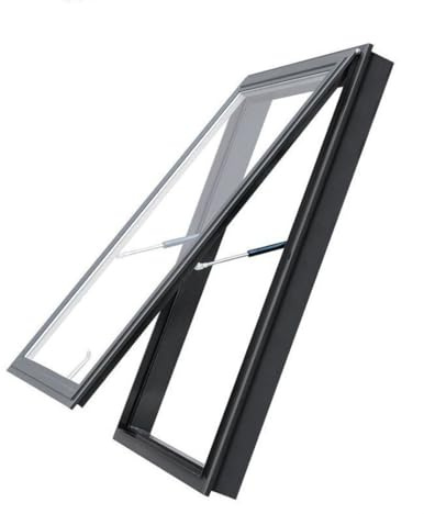 Finestra da tetto e lucernario elettrico personalizzato per illuminazione diurna seminterrato - Finestra di visualizzazione multi-angolo in alluminio (foro 700 mm x 1000 mm)