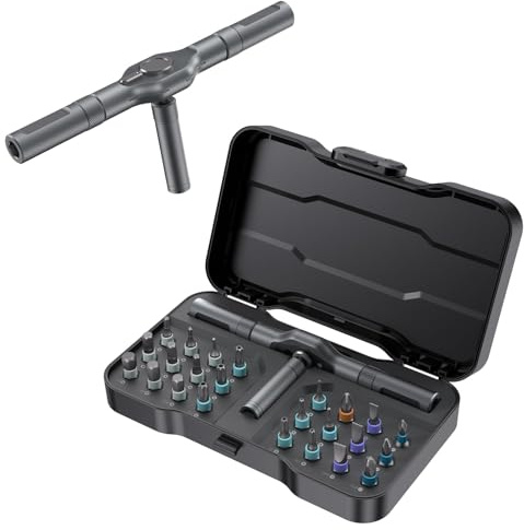 CHARMNAIL Destornillador de precisión 24 en 1 magnético Mini Set de destornilladores con caja de almacenamiento para reparación electrónica, PC, Smartphone, reloj, gafas