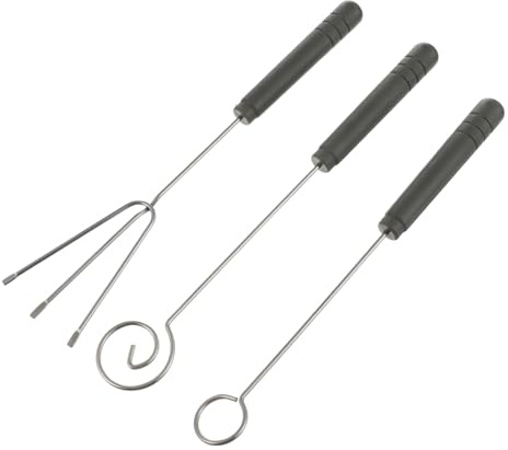 DECORNIJIA 3 Pezzi Forchette Immergibili in Acciaio Inossidabile per Cioccolato e Fonduta Strumenti da Cucina per Dolci Praline Tartufi e Decorazioni Impugnatura Ergonomica Antiscivolo