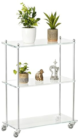 Generico de Bar de acrílico – Estantería para la casa de 3 Niveles | móvil para Bebidas, para casa, Cocina, baño, Comedor, Oficina, Boda, Hotel, Restaurante, Escuela,