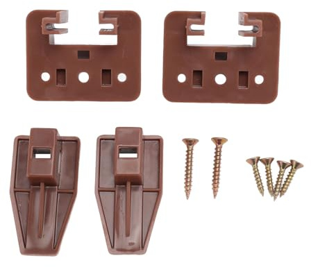 RASTKY Paquete de 10 Guías y Guías para Cajones para Montaje Central - Piezas de Repuesto de para Cajones de Plástico con Tornillos - Sistemas de Ideales para Muebles, Instalación Simplificada y