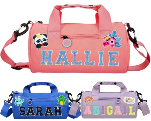 Bolsa de Baile Personalizada para Niñas con Parche con el Nombre, Bolsa de Yoga, Baile y Ballet, Bolsa de Viaje para Baile, Bolsa de Deporte para Niños Pequeños, Bolsa de Baile Personalizada