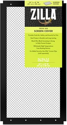 Zilla Fresh Air Screen Cover, Secure and Durable Metal Mesh Cover for Reptile Terrariums, 16 x 8 inches