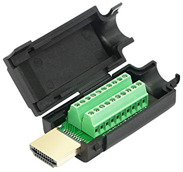 CERRXIAN - Adaptador HDMI Chapado en Oro Macho a Conector sin Costura con Carcasa