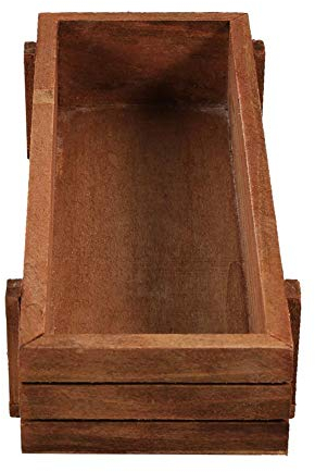 Junluck Scatola di Legno per Fioriere, Rettangolare 1 Pezzo, Portaoggetti da Giardino Domestico, per Vasi Interni/Esterni, Erbe/Fiori/Piante