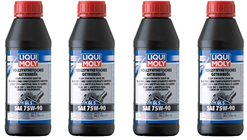 ILODA 4X Original Liqui Moly 500ml Vollsynthetisches Getriebeöl (GL5) SAE 75W-90 1413