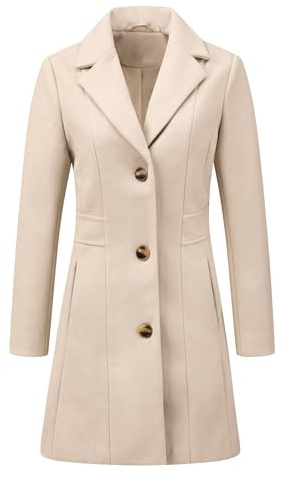 Allegra K Women's Winter Pea Coat Winter Pea Coat