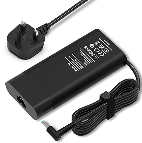 Hafiuege 150W Laptop Charger Compatible with HP Omen 15 17, ZBook 15 16 17 Studio G3 G4 G5 G6 G7 G8, Pavilion Gaming 15 17, Fury 15 17 G7 G8 Laptop Power Adapter Supply (4.5mm* 3.0mm Blue Tip)